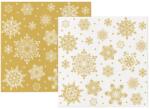  Szalvéta Airlaid 12Db Snowflakes Gold-White 40X40 Cm
