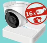 HiLook by Hikvision 16 dómkamerás 2MP AHD komplett kamerarendszer szett