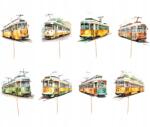 Madi Topper Pikers villamosok, torta, 6db, egyoldalas nyomtatás (Topper-tramwaj w1)