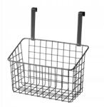 HowHomely Fém ajtóra akasztható kosár, fekete, 25, 5×14, 5×16, 5cm (HH-801759)