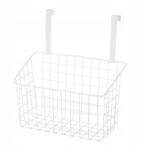 HowHomely akasztós fém kosár, fehér, 26×17×28cm, konyhai, fürdőszobai kiegészítőkhöz (HH-801760)