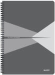 Leitz Spirálfüzet, A4, vonalas, 90 lap, laminált karton borító, LEITZ "Office", szürke (46481085 / 46480085) - bestoffice