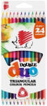ICO Színes ceruza, ICO SÜNI Duo, 12db/24szín, háromszögletű (SZCISD1224H)