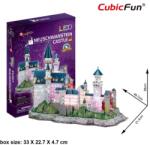  3d LED világítós puzzle: Neuschwanstein Kastély Cubicfun 3D épület makettek