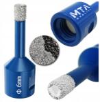 MTA Gyémánt Fúró, 6mm, M14, edzett acél, gres, kerámia, ajándék doboz (Do wiercenia w gresie, z woskiem, 0,6cm)
