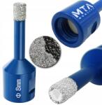 MTA gyémánt lyukfúró, 8mm, M14, gres, kerámia csempe, vákuumos (Do wiercenia w gresie, z woskiem, 0,8 cm)