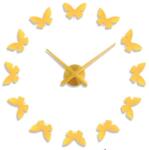  Ceas de perete 3D Argintiu / Auriu Butterfly DIY WZ2446 (WZ2446)