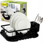 Maestro Alumínium Edényszárító Cseppegtető Tálcával Erős Rozsdamentes Fekete (MR-1024)