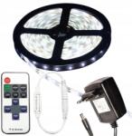 LED-ONE Led Szalag 5m Fehér meleg semleges hideg 12v Szett Távirányító Tápegység (337,339)