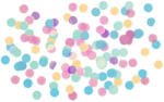 Amscan Confetti pentru aniersare din hărtie - Pastel 15 g