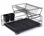 Ruhhy Edényszárító, kétszintes, evőeszköztartó, csepegtető, tányérok, tálcával (00019163)
