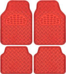 Autolife 03048 Alumíniumhatású univerzális gumiszőnyeg autóba 4 db-os - Piros (5606) - autolife