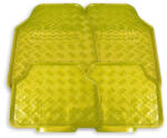Autolife Alumíniumhatású univerzális gumiszőnyeg autóba 4 db-os - Sárga (03079)