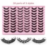  Puha Műszempillák: 100% Kézzel Készített, 3 Stílus, 30 Pár a Gyönyörű Szemekért