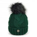 Horsenjoy Téli sapka Elza, fekete, polár bélés, műszőrme pompon (2120206)