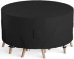  Husa Rotunda Mobilier gradina 274x80 cm, Oxford 420D, Impermeabila, protectie UV, Neagra