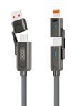 XO Cablu Date si Incarcare USB-C / USB-A - USB-C / Lightning XO Design NB275, 60W, 1m, Negru