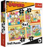 Trefl Puzzle pentru copii Trefl 4 in 1 - Garfield iubeste lasagna Puzzle