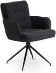 Klubfotel Akita forgó étkezőszék, fekete