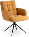 Klubfotel Akita forgó étkezőszék, mustársárga