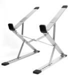 Influential Tech Összecsukható laptopállvány, állítható magasságú, akár 15, 6 hüvelykes, csúszásgátló lábak, hordozható, alumínium, ezüst (SM-SUPP-B)