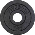 Fitforce ДИСК ЗА ЩАНГА 1 КГ ЧЕРЕН 30 ММ 1 kg