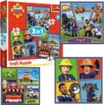 Trefl Pompierul Sam 3in1 Puzzle