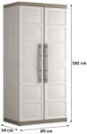 KIS EXCELLENCE XL HIGH Műanyag szekrény, 89 x 54 x 182 cm, bézs 241051 (241051)