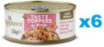 Applaws Taste Toppers Conserve hrana pentru caini, cu piept de pui, sunca si dovleac in sos 6x156 g