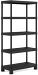 KIS PLUS TRIBAC 90/5 Műanyag polc, 90 x 45 x 182 cm, 5 polc, fekete 240621 (240621)
