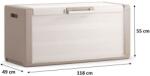 KIS GULLIVER CHEST 300L Műanyag kerti tároló, 118 x 49 x 55 cm, bézs 245111 (245111)