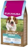 EUKANUBA Grain Free Adult Small Medium Ocean Fish 12 kg hrană uscată câini adulți rase mici și medii cu pește