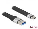 Delock USB 3.2 Gen 1 FPC lapos csík kábel USB A-típusú - USB Type-C 14 cm PD 3 A (DL86938) (DL86938)