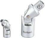 Fortum 1/2" négyszög dugókulcs hosszabbító toldószár, csuklós toldó, 71mm, anyag: 61CrV5, matt króm (4700911)