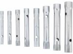 Extol csőkulcs készlet, 8 db csőkulcs, 2 hajtóvas, Méret: 6-22mm-ig, Anyaga: CrV, hatszög (8816370)