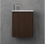 Bath Deluxe COMO 40 cm-es fürdőszobai szekrény mosdóval, diószínű 09-040-11-84-02 (BT0177)