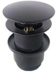 Bathco 0212NE - Mosdóleeresztő CLICK-CLACK, túlfolyó nélküli, átmérő 6 cm, matt fekete 0212NE (BO0050)