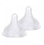 SPECTRA Set 2 Tetine SPECTRA Premium din Silicon Marimea XS 0 Luni+ Transparent (ENAC003)