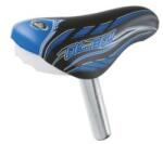 Selle Monte Grappa Nyereg 451 BL OK GO fekete/kék csöves d: 25.4mm gyerek 12-14