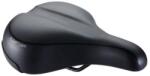 BBB Cycling nyereg BSD-93 Meander Relaxed, unisex, szintetikus bevonat, anatómiai csatornával, lebegő szivacsos, 205mm széles, 265mm hosszú, fekete