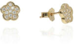 Gold earrings for ladies AU85885 - 14 karátos arany Virág stekkeres beszúrós fülbevaló (AU85885)