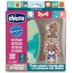 Chicco Set figurine din lemn Chicco My Wood Friends Montessori 2 ursuleti si piesa de puzzle pentru copii 2 ani (00012208300000) Figurina