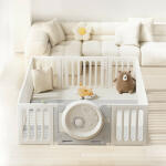 Moni Cubby Land óriás kerítés, karám játszószőnyeggel és 50 db színes labdával - pepita - 51 410 Ft