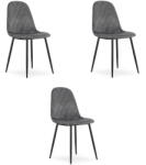  Valora DAPI SZÉK Sötétszürke Bársony Modern Design x3
