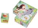 Janod Cuburi de carton Janod - Fermă, 9 buc (J03329) Puzzle