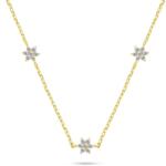 Brilio Silver Bájos aranyozott nyaklánc cirkónium kövekkel NCL109Y