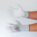 Mănuși de protecție, fibră de carbon, palmier PU, mărimea XL, alb-gri (SF0025-10)