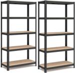 SONGMICS Acél polcrendszer 2 db-os, 180x90x40 cm, fekete (GLR042B01) - pepita