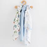 New Baby Scutece din bumbac cu imprimeu New Baby 70x80 cm 3 buc CHIARĂ (CAR-56183)