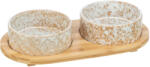 TRIXIE Trixie kerámia és bambusz tál készlet macskáknak
